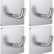 SellerBazaar Heavy Duty Silver Adhesive Hooks - Strong & Elegant