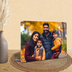 Customized Acrylic Photo Frame with Stand | Size 6x8, Horizontal, Tabletop | Personalized Frameless Photo Frame and Custom Print | Anniversary Gift, Birthday