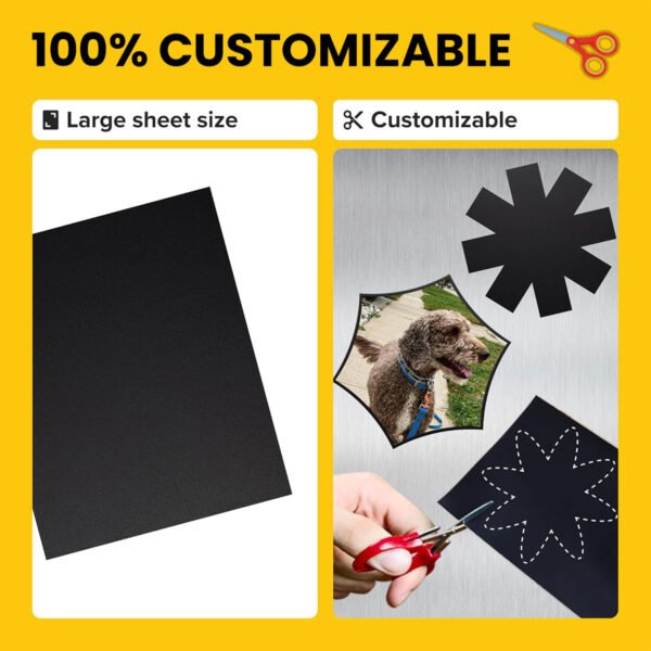 15 Pack A4 Magnetic Sheets With Adhesive Backing | Flexible Cut-to-Size Magnet Sheets For DIY Crafts, Photos, Fridge Magnets