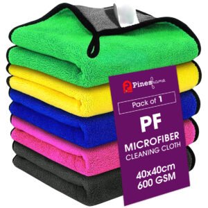 Microfiber Cleaning Cloth | 600GSM | Highly Absorbent Towels for Cars, Bikes, Glass, Kitchen & Multi-Surface Cleaning | Lint-Free, Streak-Free, Scratch-Safe Microfibre Towels