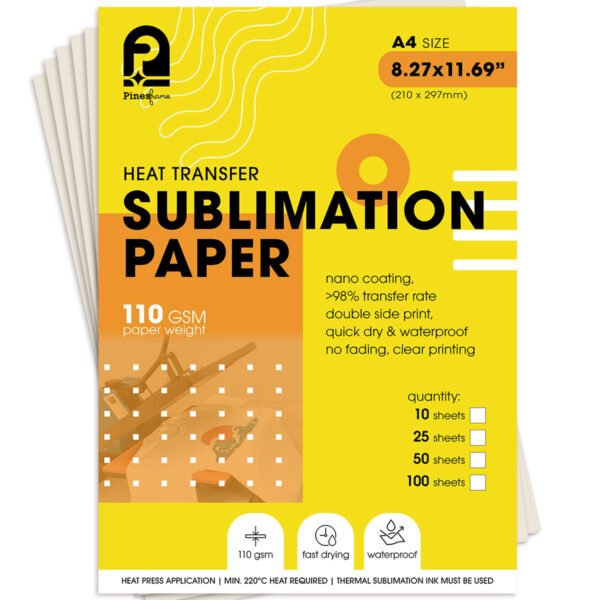 Sublimation Transfer Paper | A4 (210x297mm) | 110 GSM