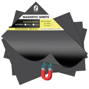 Flexible Magnetic Sheets Non-Adhesive for DIY Craft, Artwork, Fridge Photo Magnets, School Projects, Labels - 4" x 6" (6 Pcs), 1.0mm