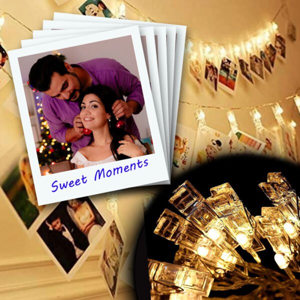 Mini Photo Prints with Clip LED Lights - 4x3 Inches