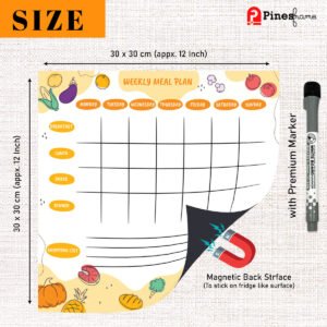 Perfect Size 12″x12″ for Meal Tracking