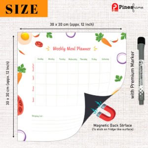Perfect Size 12″x12″ for Meal Tracking