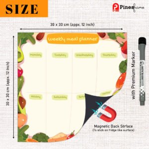 Perfect Size 12″x12″ for Meal Tracking