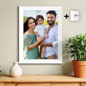 Synthetic Photo Frame 8x10 Inch for Wall | Modern Frame for Home Décor, Bedroom, Office Desk, Living Room - White